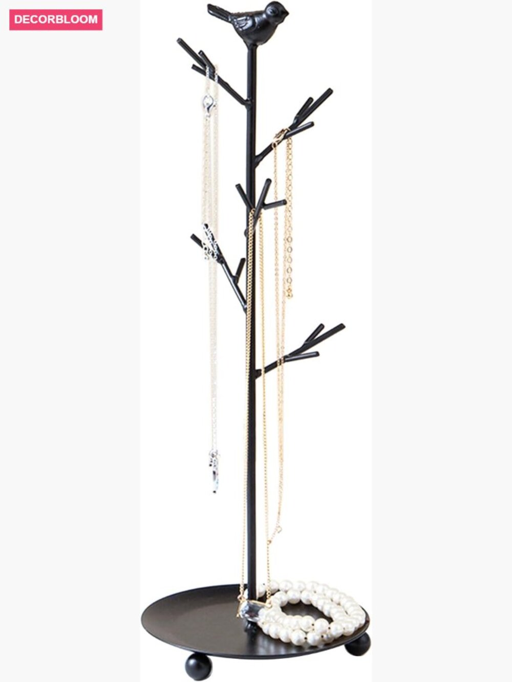 Metal Jewelry Tower Rack - Holds Rings, Earrings, Necklaces, Bracelets